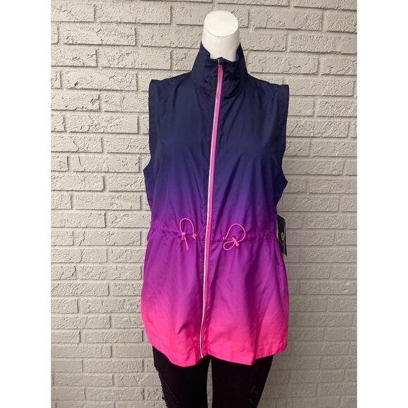 NWT Xersion Women Spink Ombre Zip Front Vest Size M - Picture 1 of 10